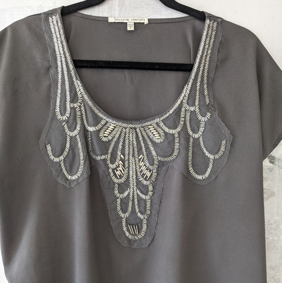 Collective Concepts Beaded Blouse - Picture 1 of 3